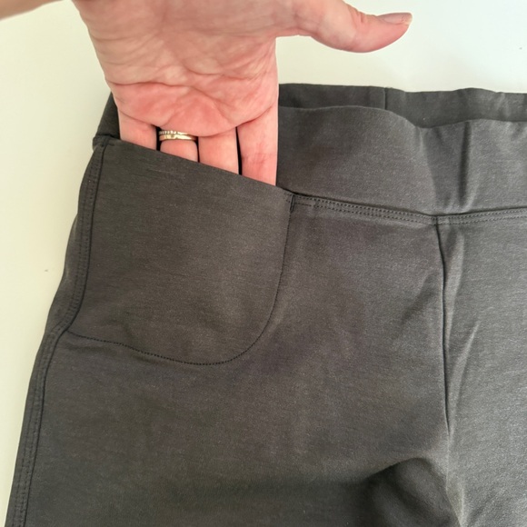 American Giant Women's Ponte Slim Pant High Rise Size 2 Gray Charcoal - Picture 4 of 7